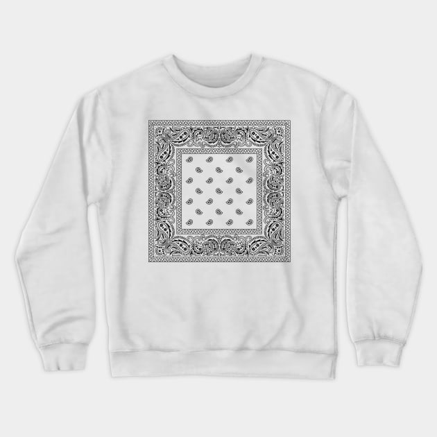 Bandana White Crewneck Sweatshirt by Malchev